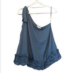 Entro One Shoulder Blue Top